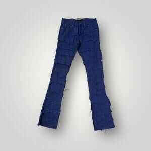 VALABASAS 4444 STACKED BLUE MEN'S JEAN sz 28 L35